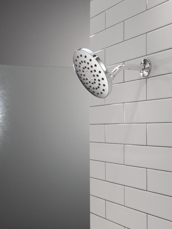 DELTA Universal Showering Components PivotPro Raincan Shower Head — Lumicoat® Chrome