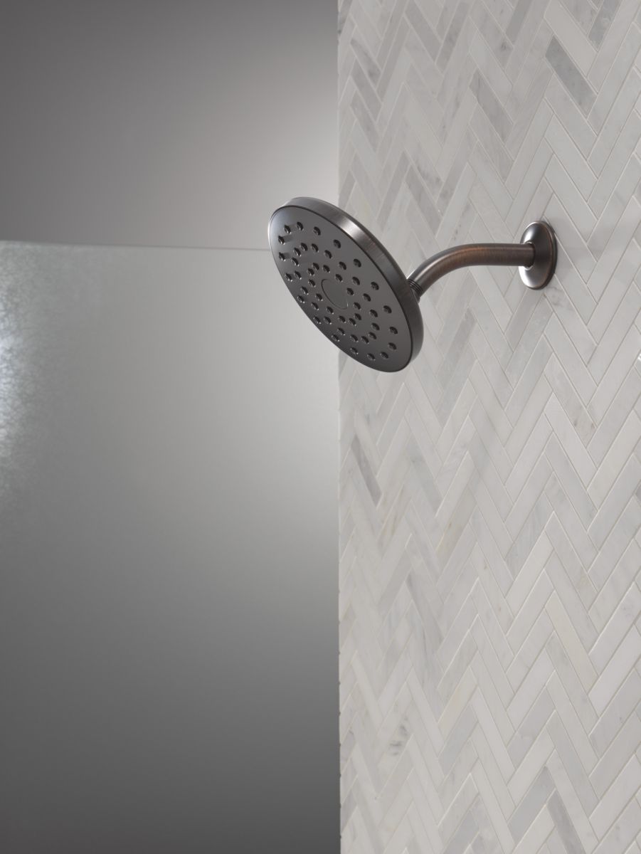 DELTA Universal Showering Components PivotPro Raincan Shower Head — Venetian Bronze