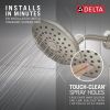 DELTA Universal Showering Components PivotPro Raincan Shower Head — Lumicoat® Stainless