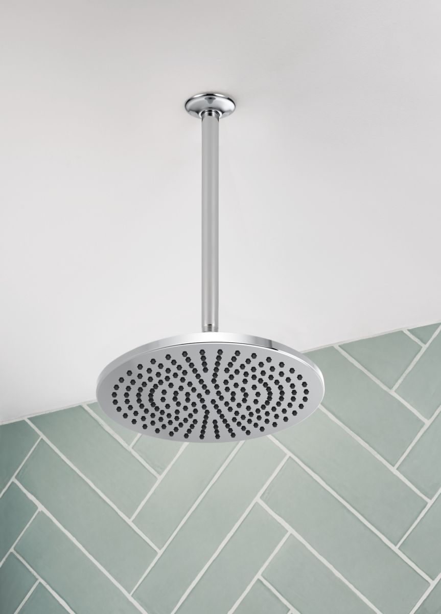 DELTA Universal Showering Components Shower Arm & Flange 14" Ceiling Mount — Chrome