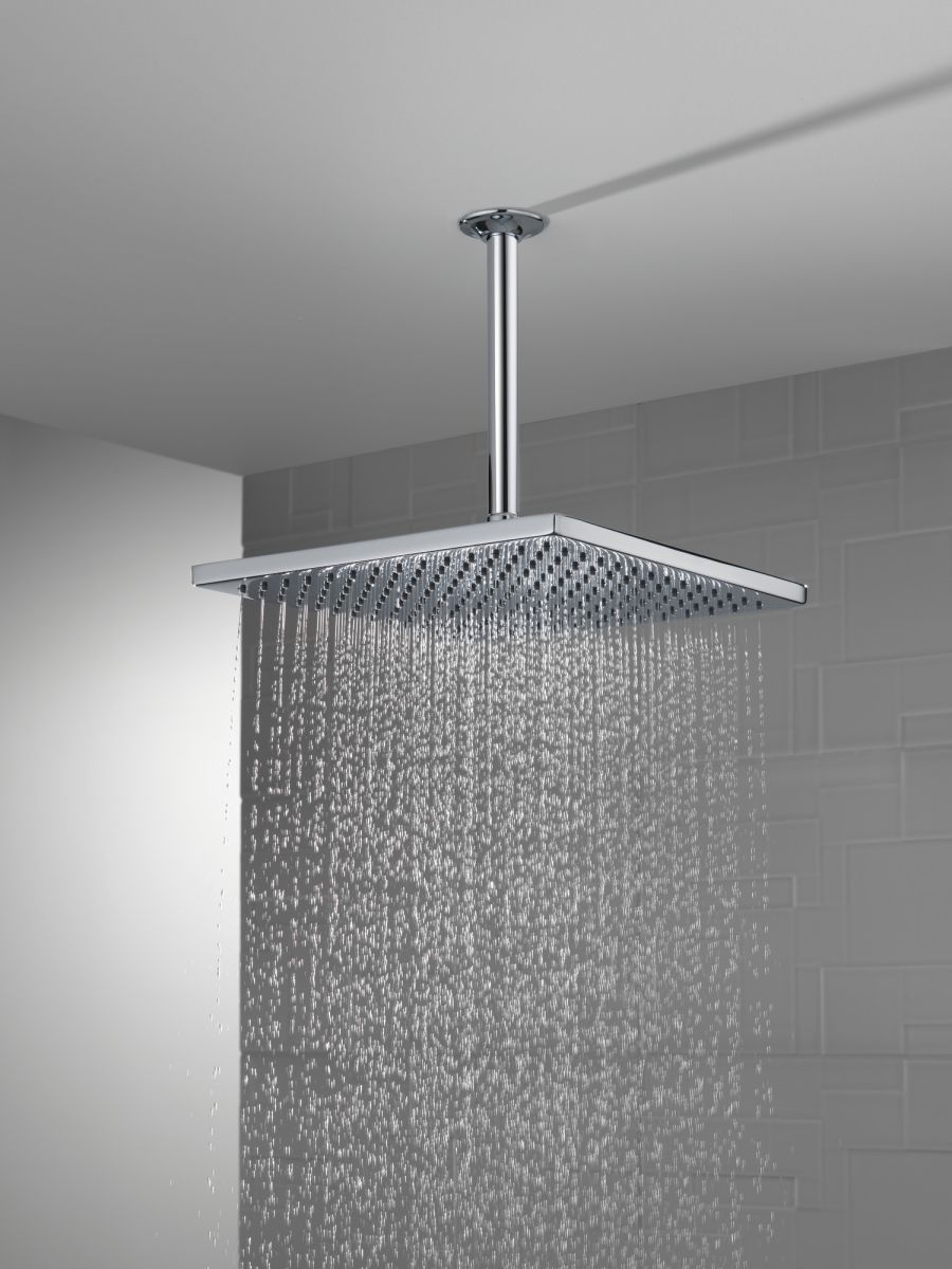 DELTA Universal Showering Components Single-Setting Metal Raincan Shower Head — Chrome