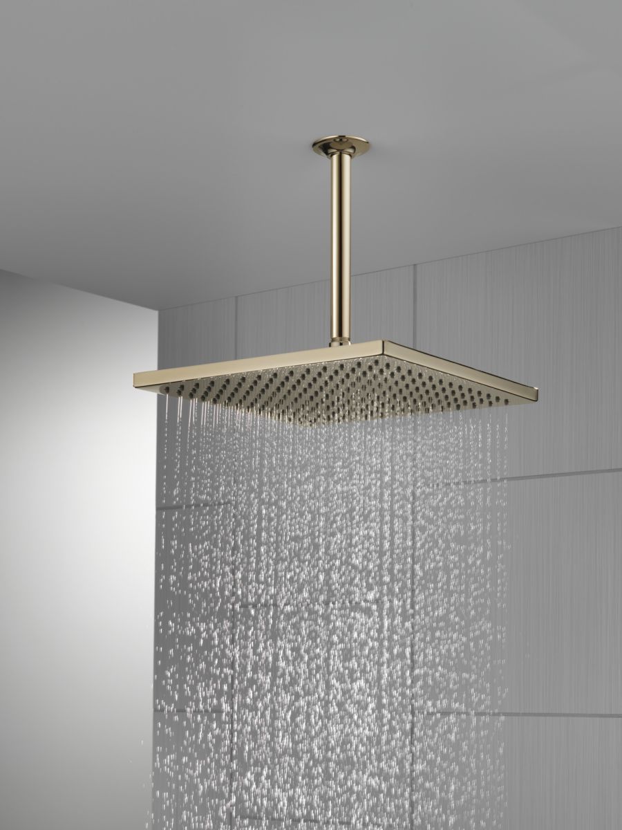 DELTA Universal Showering Components Single-Setting Metal Raincan Shower Head — Lumicoat® Polished Nickel