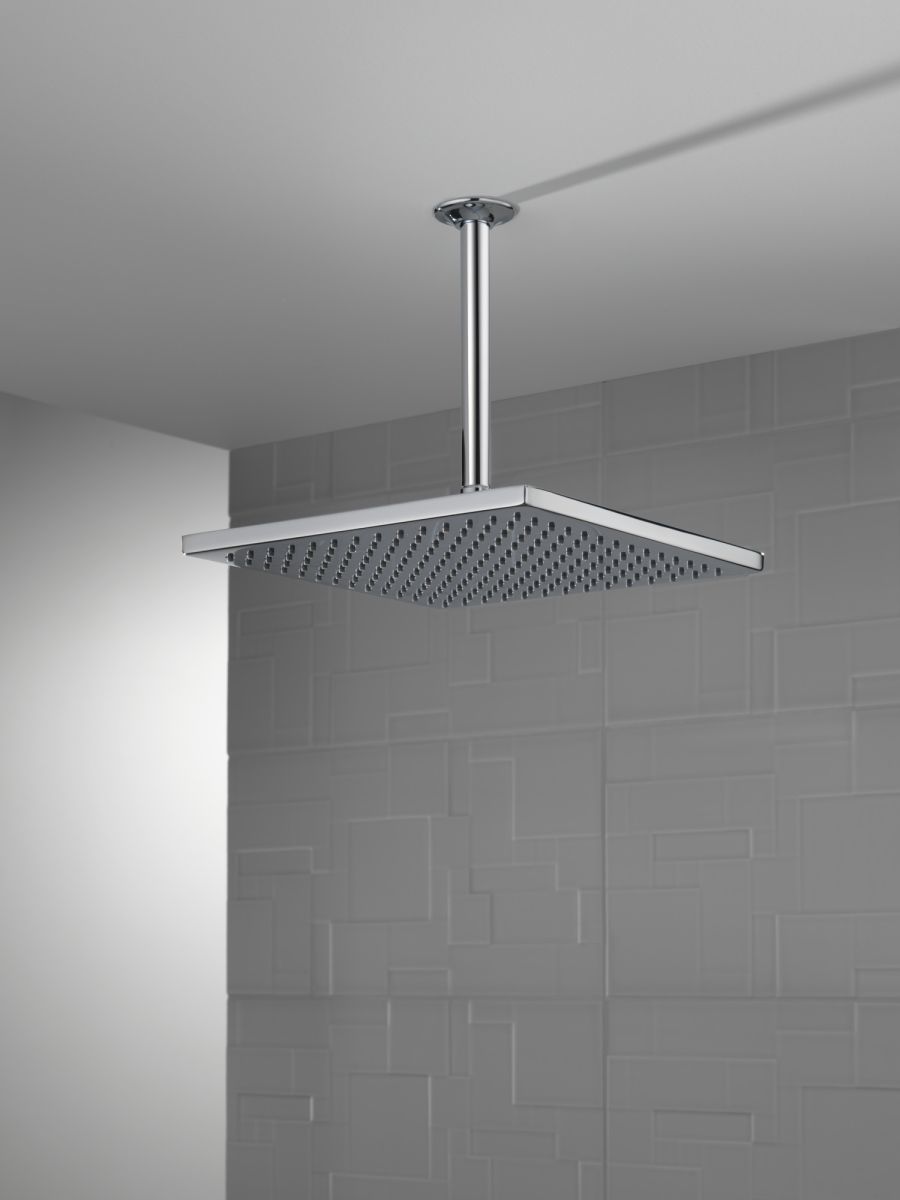 DELTA Universal Showering Components Single-Setting Metal Raincan Shower Head — Lumicoat® Chrome