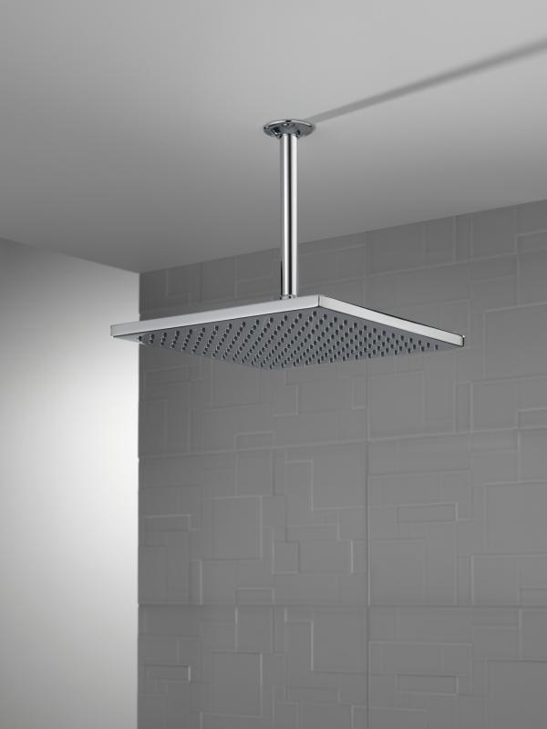 DELTA Universal Showering Components Single-Setting Metal Raincan Shower Head — Lumicoat® Chrome