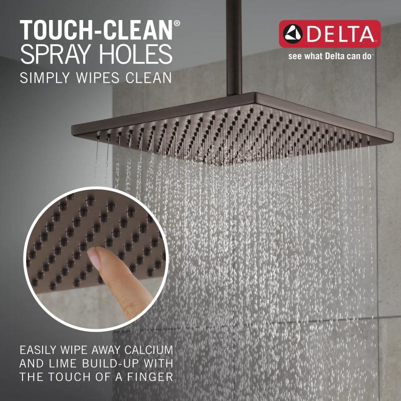 DELTA Universal Showering Components Single-Setting Metal Raincan Shower Head — Venetian Bronze