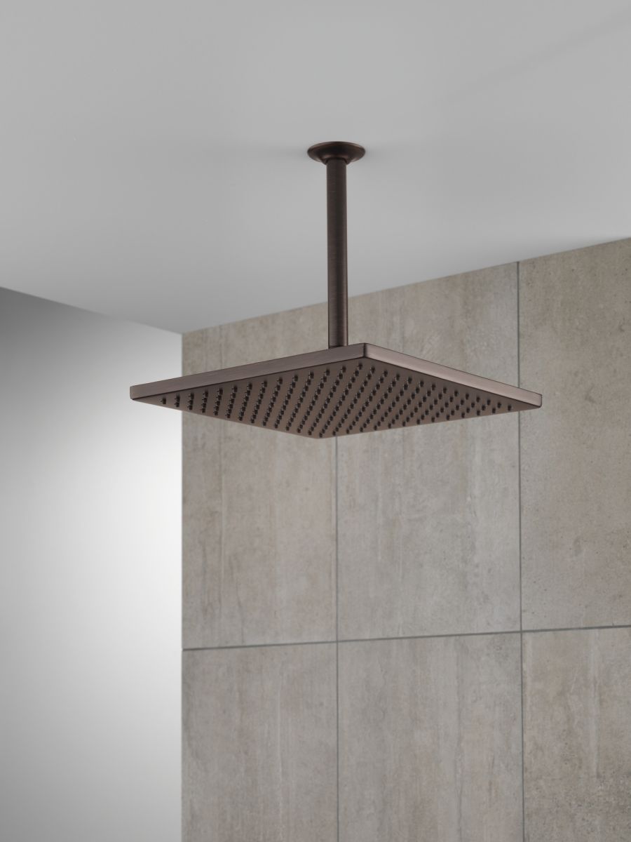 DELTA Universal Showering Components Single-Setting Metal Raincan Shower Head — Venetian Bronze