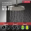 DELTA Universal Showering Components H2Okinetic Single-Setting Shower Head with Ultrasoak — Lumicoat® Black Stainless