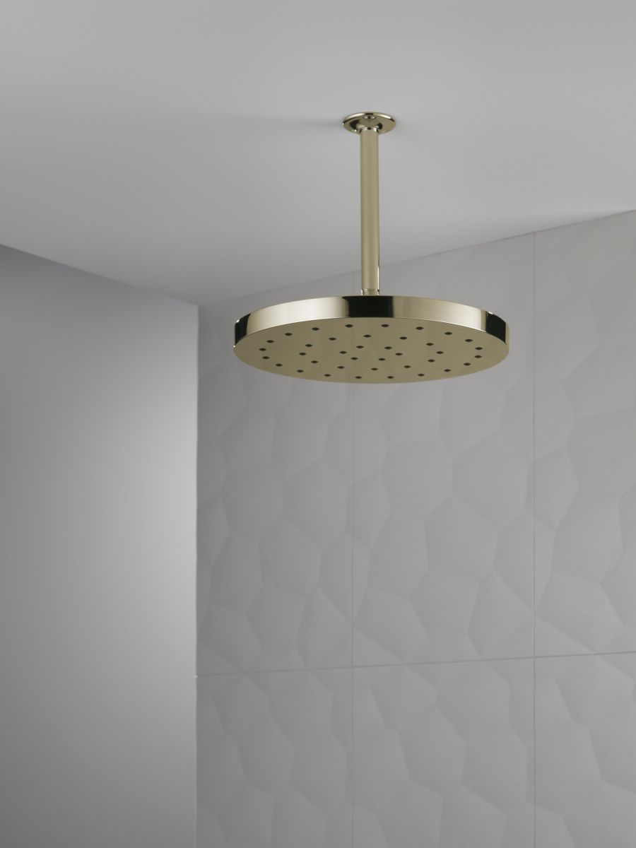 DELTA Universal Showering Components H2Okinetic Single-Setting Shower Head with Ultrasoak — Lumicoat® Polished Nickel