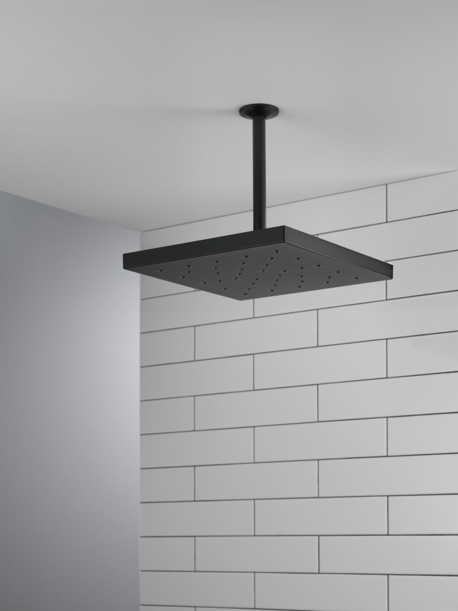 DELTA Universal Showering Components H2Okinetic Single Setting Shower Head with Ultrasoak — Matte Black