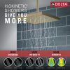 DELTA Universal Showering Components H2Okinetic Single-Setting Shower Head with Ultrasoak — Lumicoat® Champagne Bronze