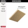 DELTA Universal Showering Components H2Okinetic Single-Setting Shower Head with Ultrasoak — Lumicoat® Champagne Bronze