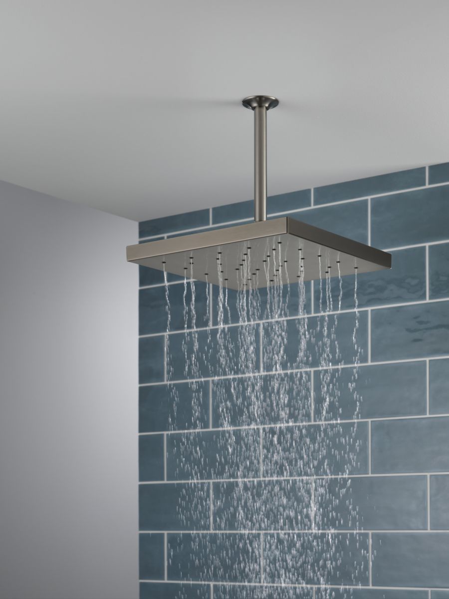 DELTA Universal Showering Components H2Okinetic Single Setting Shower Head with Ultrasoak — Lumicoat® Black Stainless