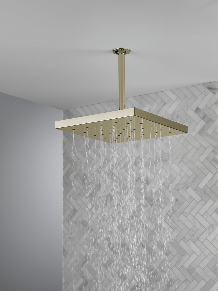 DELTA Universal Showering Components H2Okinetic Single Setting Shower Head with Ultrasoak — Lumicoat® Polished Nickel