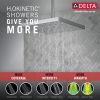 DELTA Universal Showering Components H2Okinetic Single Setting Shower Head with Ultrasoak — Lumicoat® Chrome