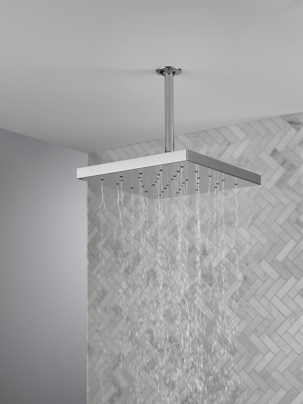 DELTA Universal Showering Components H2Okinetic Single Setting Shower Head with Ultrasoak — Lumicoat® Chrome