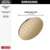 DELTA Universal Showering Components 10" Single-Function Raincan Shower Head — Lumicoat® Champagne Bronze