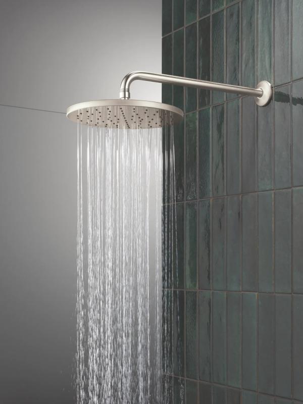 DELTA Universal Showering Components 10" Single-Function Raincan Shower Head — Lumicoat® Stainless