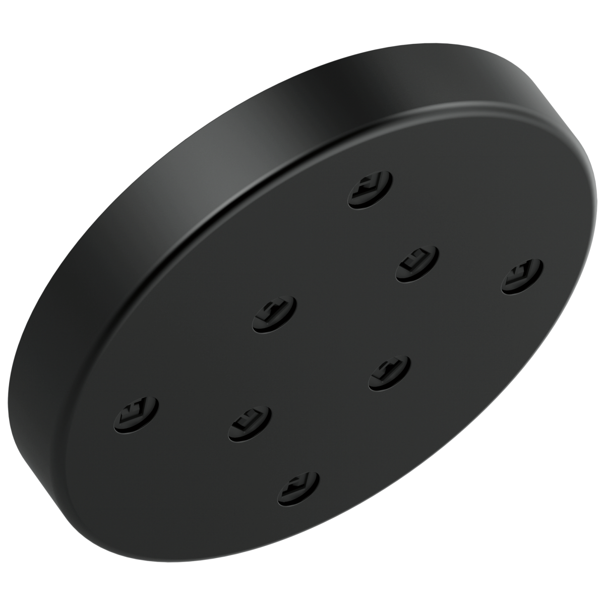 DELTA Universal Showering Components H2OKINETIC Single-Setting Metal Raincan Shower Head — Matte Black