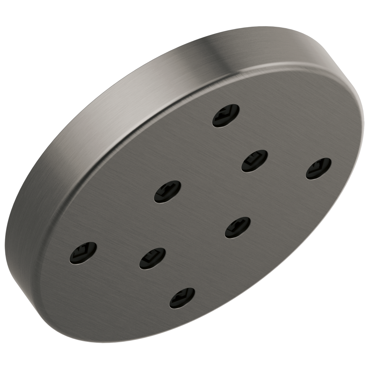 DELTA Universal Showering Components H2Okinetic Single-Setting Metal Raincan Shower Head — Lumicoat® Black Stainless