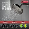 DELTA Universal Showering Components H2Okinetic Single-Setting Metal Raincan Shower Head — Lumicoat® Black Stainless