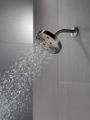 DELTA Universal Showering Components H2Okinetic Single-Setting Metal Raincan Shower Head — Lumicoat® Black Stainless