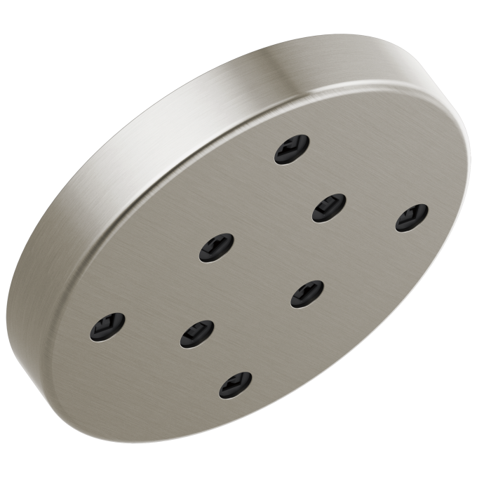 DELTA Universal Showering Components H2Okinetic Single-Setting Metal Raincan Shower Head — Lumicoat® Stainless