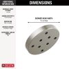 DELTA Universal Showering Components H2Okinetic Single-Setting Metal Raincan Shower Head — Lumicoat® Stainless