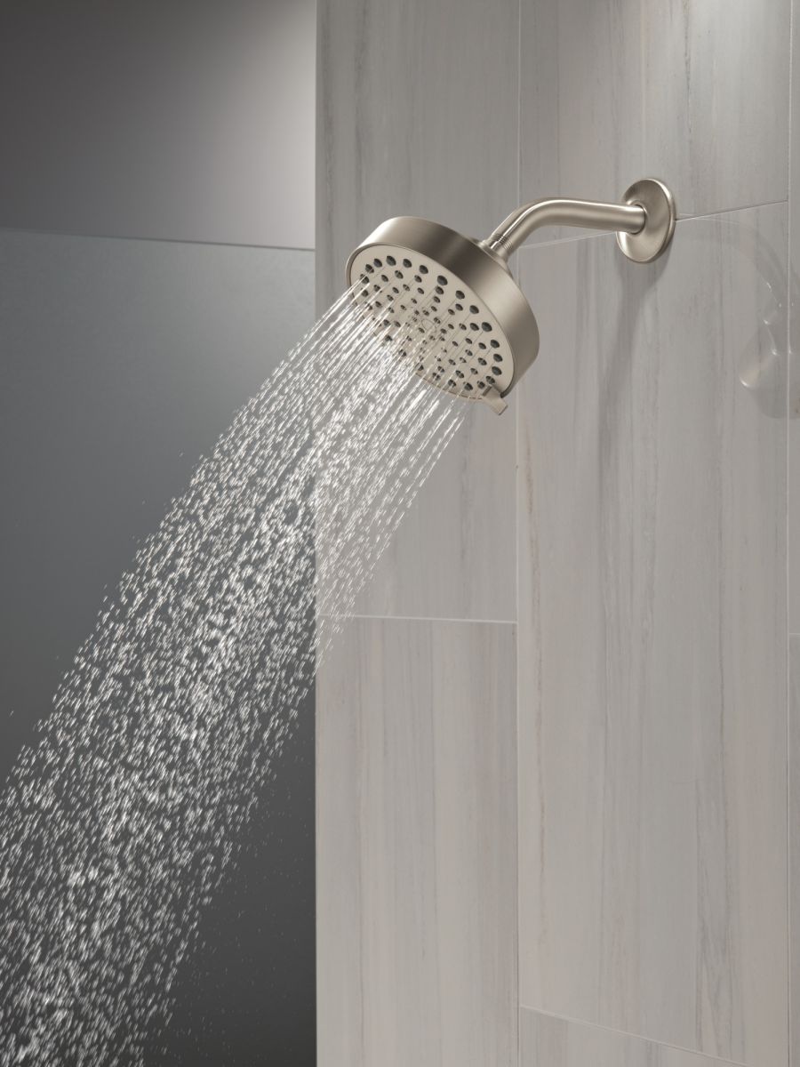 DELTA Universal Showering Components 4-Setting Shower Head — Stainless