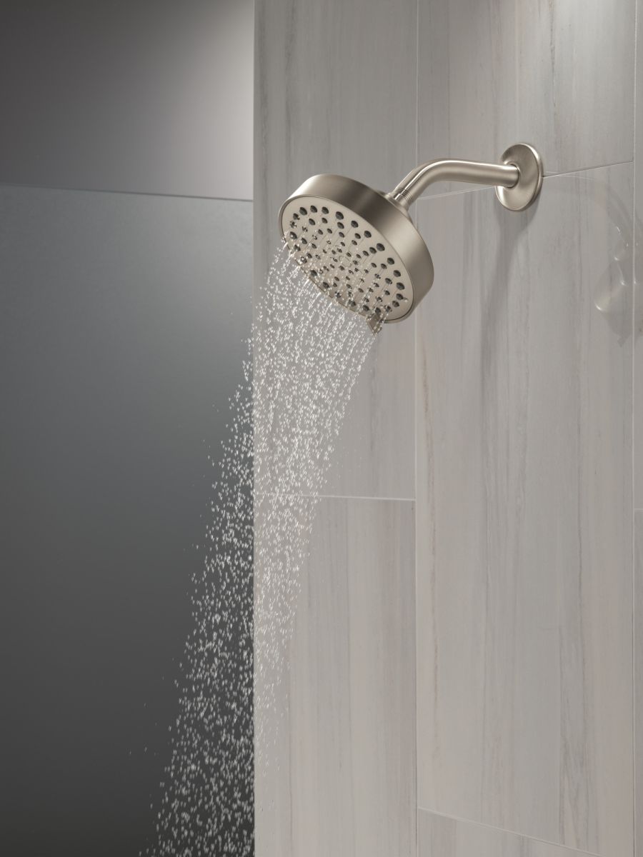 DELTA Universal Showering Components 4-Setting Shower Head — Stainless