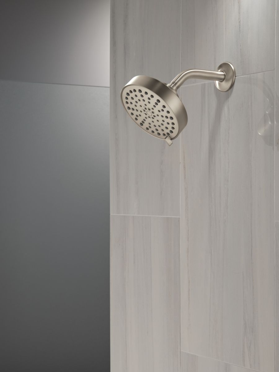 DELTA Universal Showering Components 4-Setting Shower Head — Stainless