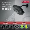 DELTA Universal Showering Components Ultrasoak 4-Setting Shower Head — Matte Black