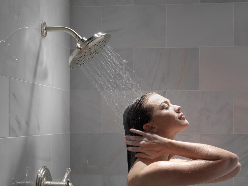 DELTA Universal Showering Components Ultrasoak 4-Setting Shower Head — Stainless