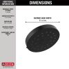 DELTA Universal Showering Components H2Okinetic 4-Setting Shower Head with Ultrasoak — Matte Black