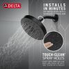 DELTA Universal Showering Components H2Okinetic 4-Setting Shower Head with Ultrasoak — Matte Black