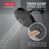 DELTA Universal Showering Components H2Okinetic 4-Setting Shower Head with Ultrasoak — Matte Black