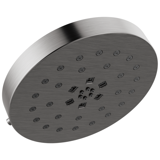 DELTA Universal Showering Components H2Okinetic 4-Setting Shower Head with Ultrasoak — Lumicoat® Black Stainless