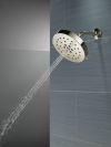 DELTA Universal Showering Components H2Okinetic 4-Setting Shower Head with Ultrasoak — Lumicoat® Polished Nickel