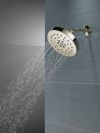 DELTA Universal Showering Components H2Okinetic 4-Setting Shower Head with Ultrasoak — Lumicoat® Polished Nickel