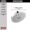 DELTA Universal Showering Components H2Okinetic 4-Setting Shower Head with Ultrasoak — Lumicoat® Chrome