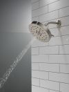 DELTA Universal Showering Components H2Okinetic 4-Setting Shower Head with Ultrasoak — Lumicoat® Stainless