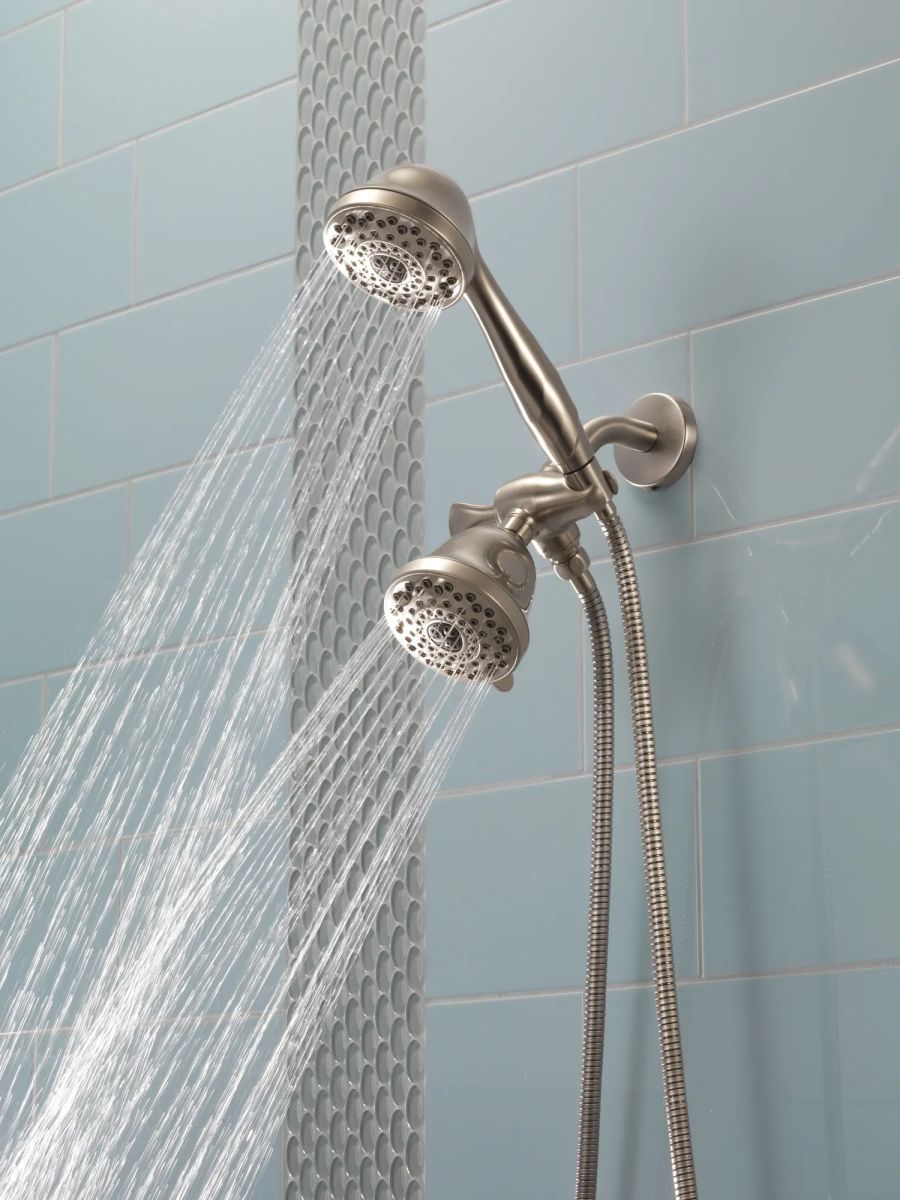 DELTA Universal Showering Components Wall Mount Shower Arm & Flange — Stainless