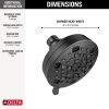 DELTA Universal Showering Components H2OKINETIC 5-Setting Contemporary Shower Head — Matte Black