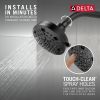 DELTA Universal Showering Components H2OKINETIC 5-Setting Contemporary Shower Head — Matte Black