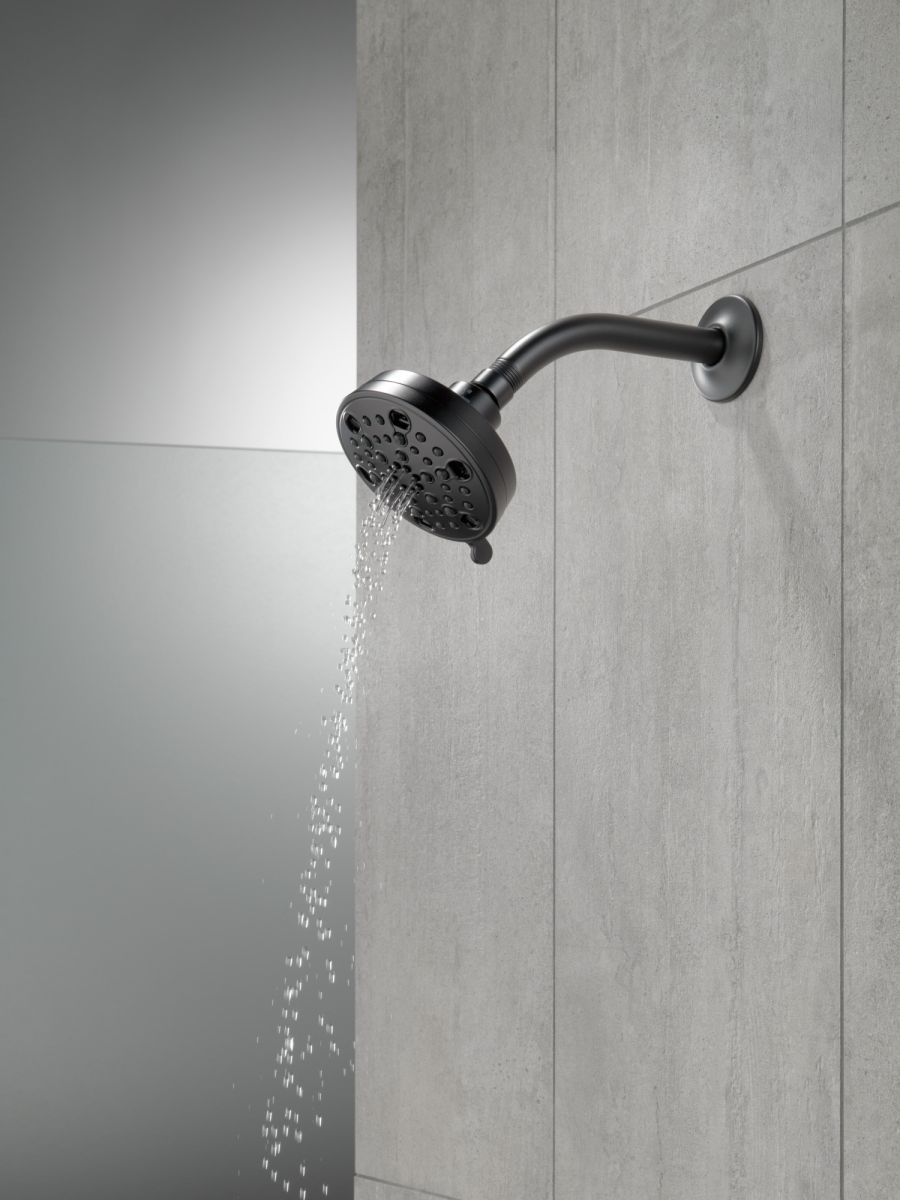 DELTA Universal Showering Components H2OKINETIC 5-Setting Contemporary Shower Head — Matte Black