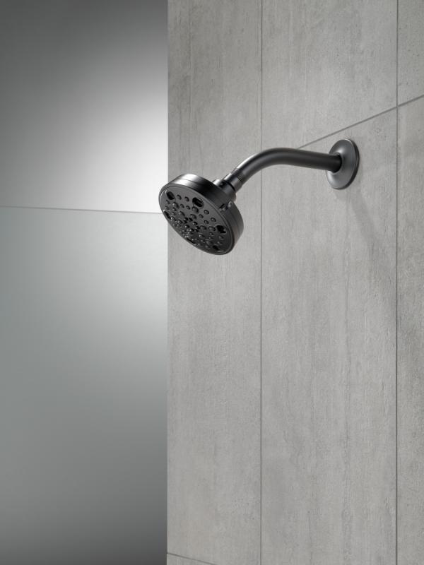 DELTA Universal Showering Components H2OKINETIC 5-Setting Contemporary Shower Head — Matte Black