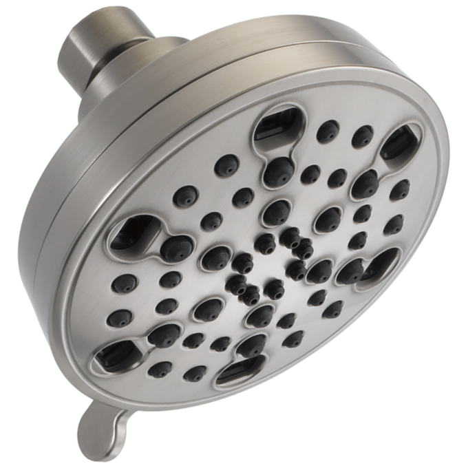 DELTA Universal Showering Components H2OKINETIC 5-Setting Contemporary Shower Head — Stainless