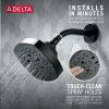 DELTA Universal Showering Components H2OKINETIC 5-Setting  Shower Head — Matte Black