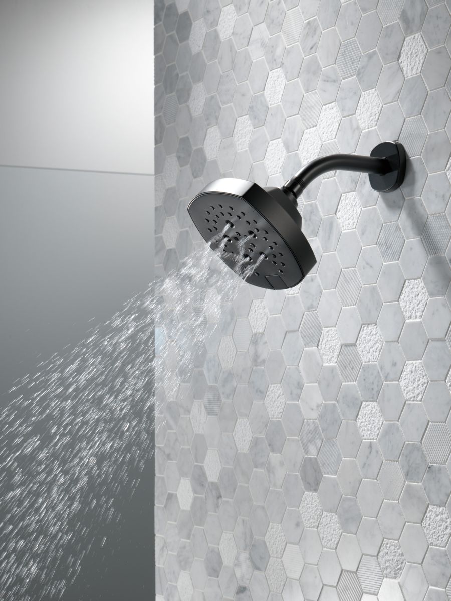 DELTA Universal Showering Components H2OKINETIC 5-Setting  Shower Head — Matte Black