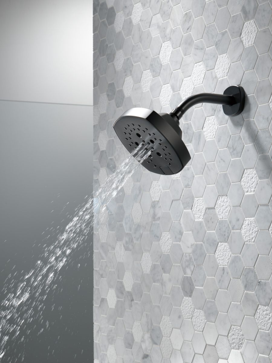 DELTA Universal Showering Components H2OKINETIC 5-Setting  Shower Head — Matte Black