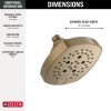 DELTA Universal Showering Components H2OKINETIC 5-Setting  Shower Head — Lumicoat® Champagne Bronze